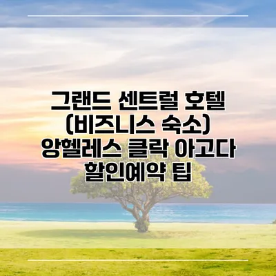 그랜드 센트럴 호텔 (비즈니스 숙소) 앙헬레스 클락 아고다 할인예약 팁