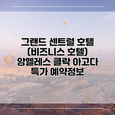 그랜드 센트럴 호텔 (비즈니스 호텔) 앙헬레스 클락 아고다 특가 예약정보