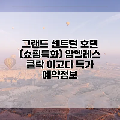 그랜드 센트럴 호텔 (쇼핑특화) 앙헬레스 클락 아고다 특가 예약정보