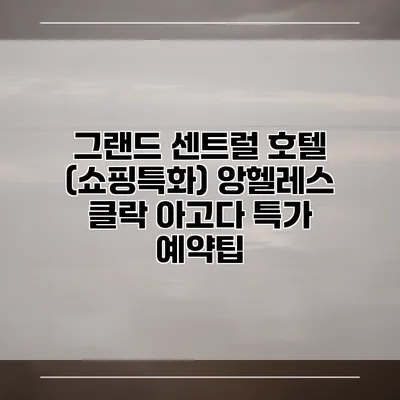 그랜드 센트럴 호텔 (쇼핑특화) 앙헬레스 클락 아고다 특가 예약팁