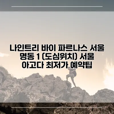 나인트리 바이 파르나스 서울 명동 1 (도심위치) 서울 아고다 최저가 예약팁