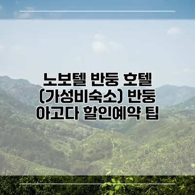 노보텔 반둥 호텔 (가성비숙소) 반둥 아고다 할인예약 팁