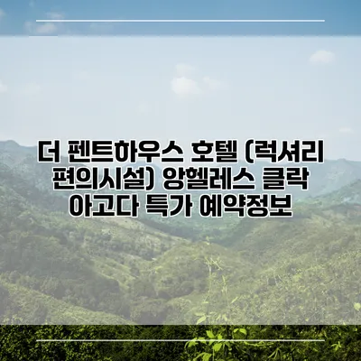 더 펜트하우스 호텔 (럭셔리 편의시설) 앙헬레스 클락 아고다 특가 예약정보