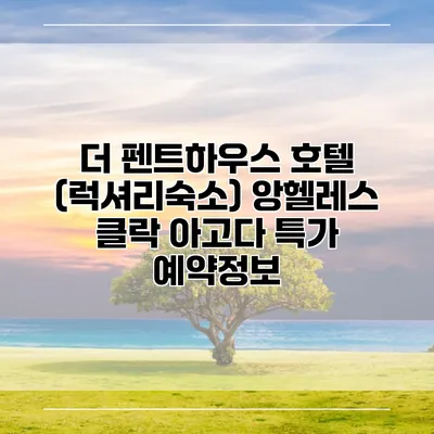 더 펜트하우스 호텔 (럭셔리숙소) 앙헬레스 클락 아고다 특가 예약정보
