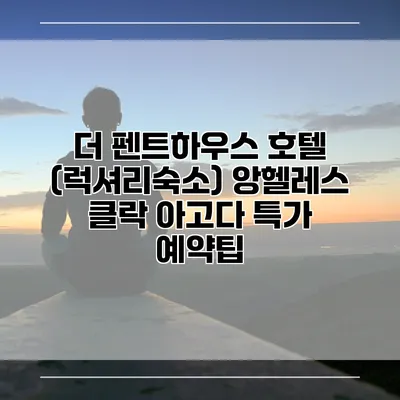 더 펜트하우스 호텔 (럭셔리숙소) 앙헬레스 클락 아고다 특가 예약팁