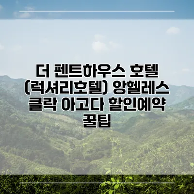 더 펜트하우스 호텔 (럭셔리호텔) 앙헬레스 클락 아고다 할인예약 꿀팁