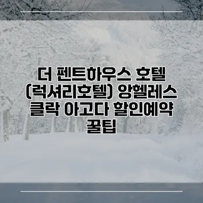 더 펜트하우스 호텔 (럭셔리호텔) 앙헬레스 클락 아고다 할인예약 꿀팁