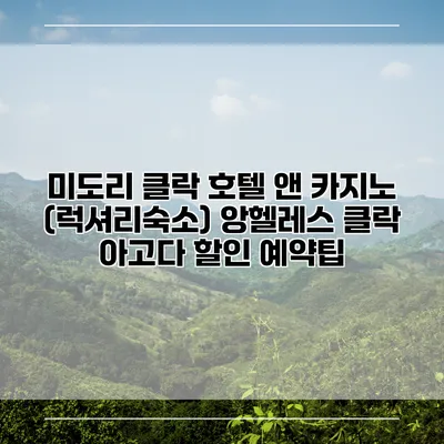 미도리 클락 호텔 앤 카지노 (럭셔리숙소) 앙헬레스 클락 아고다 할인 예약팁