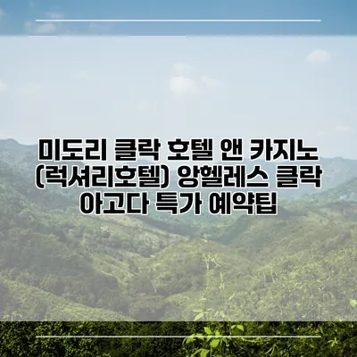 미도리 클락 호텔 앤 카지노 (럭셔리호텔) 앙헬레스 클락 아고다 특가 예약팁