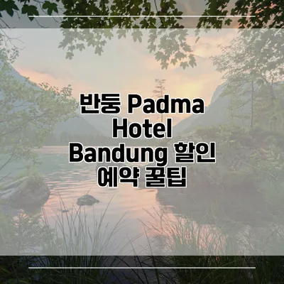 반둥 Padma Hotel Bandung 할인 예약 꿀팁