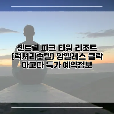 센트럴 파크 타워 리조트 (럭셔리호텔) 앙헬레스 클락 아고다 특가 예약정보
