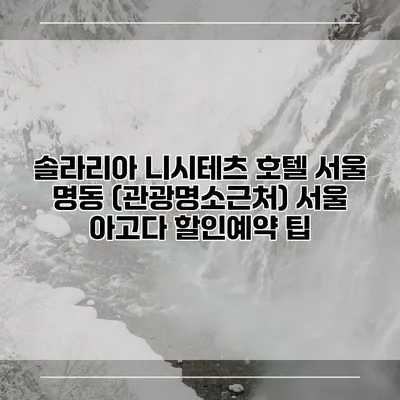 솔라리아 니시테츠 호텔 서울 명동 (관광명소근처) 서울 아고다 할인예약 팁