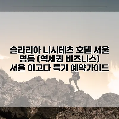 솔라리아 니시테츠 호텔 서울 명동 (역세권 비즈니스) 서울 아고다 특가 예약가이드