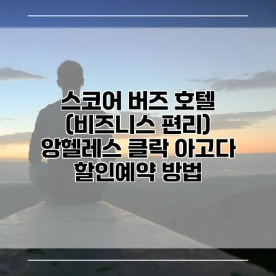 스코어 버즈 호텔 (비즈니스 편리) 앙헬레스 클락 아고다 할인예약 방법