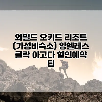 와일드 오키드 리조트 (가성비숙소) 앙헬레스 클락 아고다 할인예약 팁