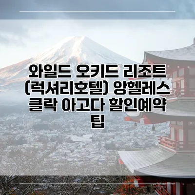 와일드 오키드 리조트 (럭셔리호텔) 앙헬레스 클락 아고다 할인예약 팁