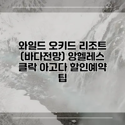 와일드 오키드 리조트 (바다전망) 앙헬레스 클락 아고다 할인예약 팁