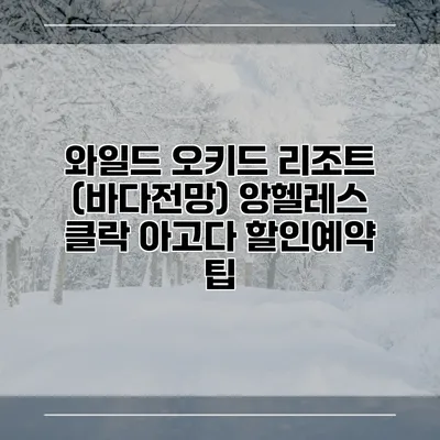 와일드 오키드 리조트 (바다전망) 앙헬레스 클락 아고다 할인예약 팁