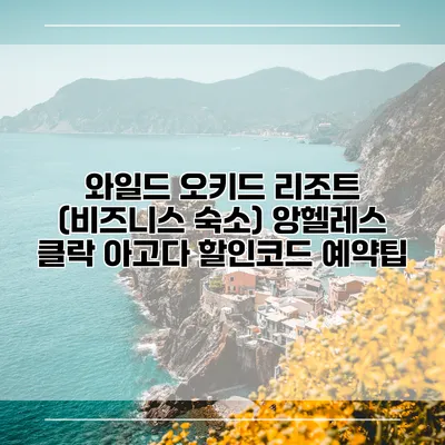 와일드 오키드 리조트 (비즈니스 숙소) 앙헬레스 클락 아고다 할인코드 예약팁