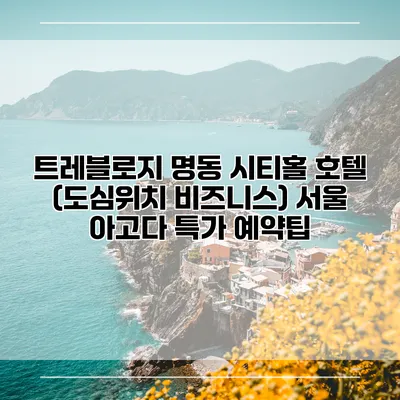 트레블로지 명동 시티홀 호텔 (도심위치 비즈니스) 서울 아고다 특가 예약팁