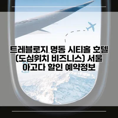 트레블로지 명동 시티홀 호텔 (도심위치 비즈니스) 서울 아고다 할인 예약정보