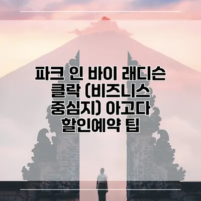 파크 인 바이 래디슨 클락 (비즈니스 중심지) 아고다 할인예약 팁