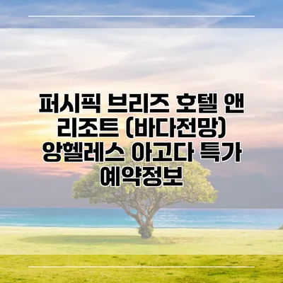 퍼시픽 브리즈 호텔 앤 리조트 (바다전망) 앙헬레스 아고다 특가 예약정보