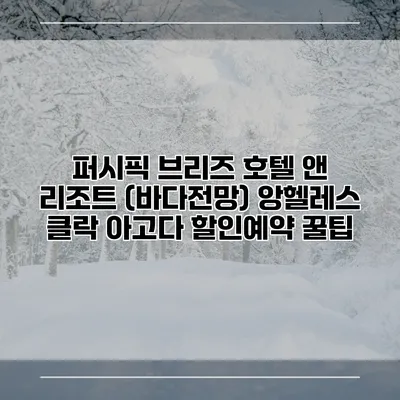 퍼시픽 브리즈 호텔 앤 리조트 (바다전망) 앙헬레스 클락 아고다 할인예약 꿀팁