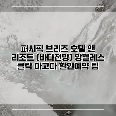 퍼시픽 브리즈 호텔 앤 리조트 (바다전망) 앙헬레스 클락 아고다 할인예약 팁