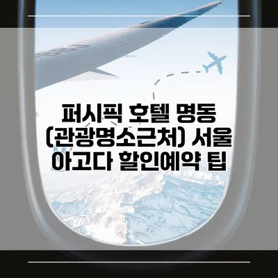 퍼시픽 호텔 명동 (관광명소근처) 서울 아고다 할인예약 팁