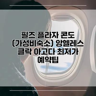 필즈 플라자 콘도 (가성비숙소) 앙헬레스 클락 아고다 최저가 예약팁