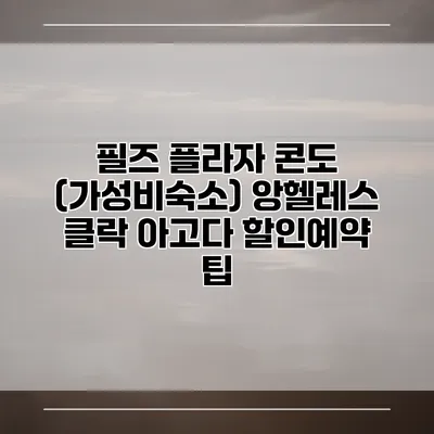 필즈 플라자 콘도 (가성비숙소) 앙헬레스 클락 아고다 할인예약 팁