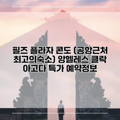 필즈 플라자 콘도 (공항근처 최고의숙소) 앙헬레스 클락 아고다 특가 예약정보