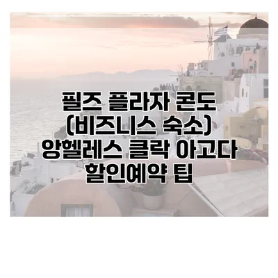 필즈 플라자 콘도 (비즈니스 숙소) 앙헬레스 클락 아고다 할인예약 팁