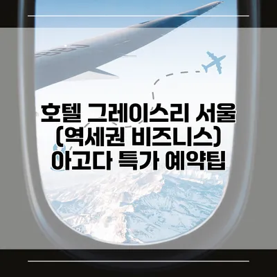 호텔 그레이스리 서울 (역세권 비즈니스) 아고다 특가 예약팁