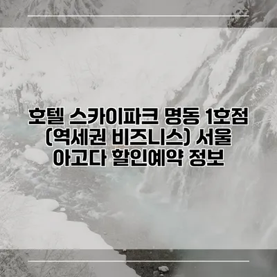 호텔 스카이파크 명동 1호점 (역세권 비즈니스) 서울 아고다 할인예약 정보