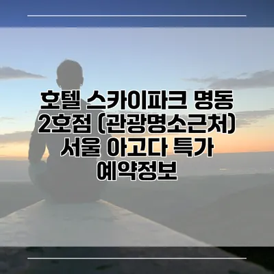 호텔 스카이파크 명동 2호점 (관광명소근처) 서울 아고다 특가 예약정보