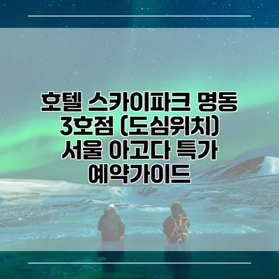 호텔 스카이파크 명동 3호점 (도심위치) 서울 아고다 특가 예약가이드