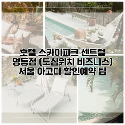 호텔 스카이파크 센트럴 명동점 (도심위치 비즈니스) 서울 아고다 할인예약 팁