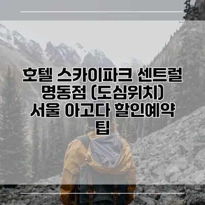 호텔 스카이파크 센트럴 명동점 (도심위치) 서울 아고다 할인예약 팁