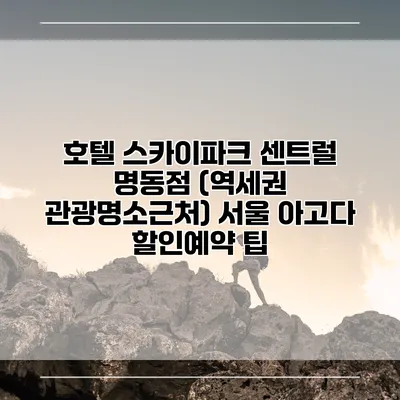 호텔 스카이파크 센트럴 명동점 (역세권 관광명소근처) 서울 아고다 할인예약 팁